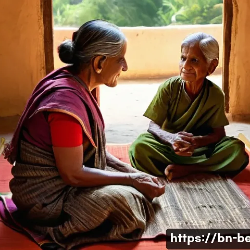 벵골어 속담과 관용구 - **Prompt 1: The Wisdom of Ages in a Rural Setting**
    "A cozy, sun-drenched scene inside a traditi...